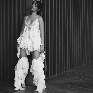 Camila-Cabello-being-erotic-in-white-dress-cleavage-exposed