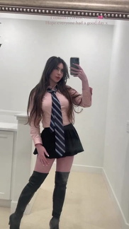 McKayla Maroney sexy schoolgirl outfit exposing thighs